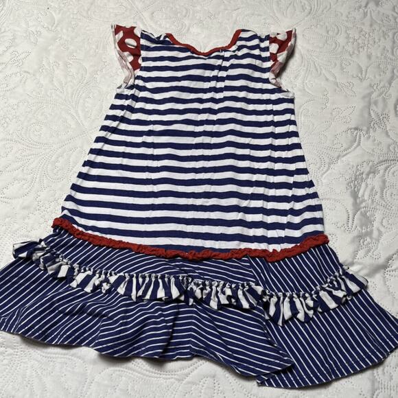 Jelly The Pug Stars And Striped Ruffle Dress Size 5 - Picture 4 of 5